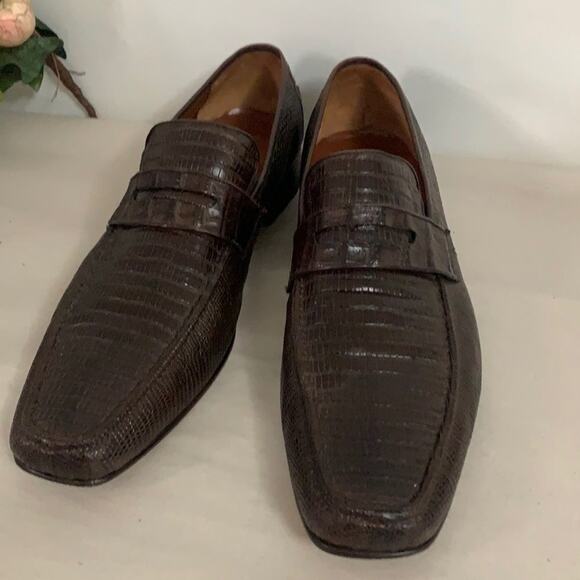 LOS ALTOS EXOTIC GENUINE CROCODILE PENNY LOAFERS SIZE 12 - Picture 1 of 6